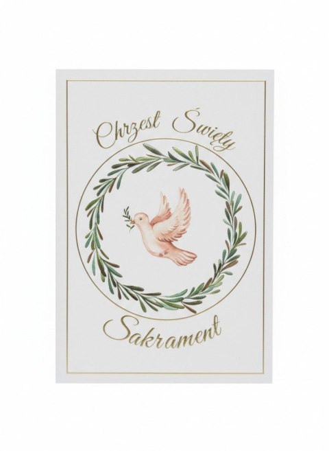 Kartka składana A5 A5 CHRZEST GOŁĄB Henry (5908451983901)