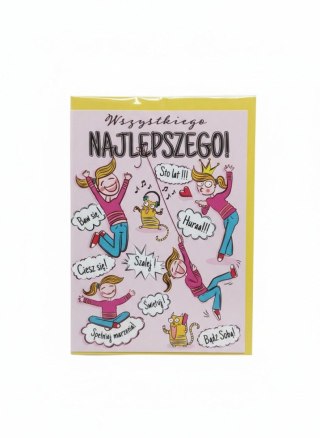 Kartka składana B6+ B6 DZIEWCZYNY Henry (5908451983703)