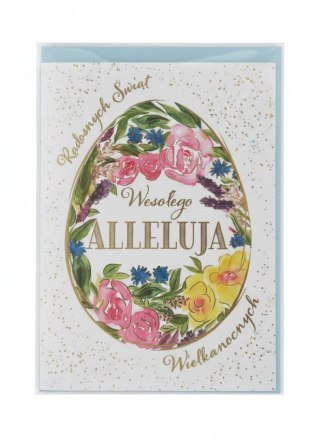 Kartka składana B6 Wielkanoc B6 kwiecista pisanka Henry (5908451984861)
