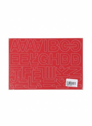 Litery samoprzylepne czerwony Farro