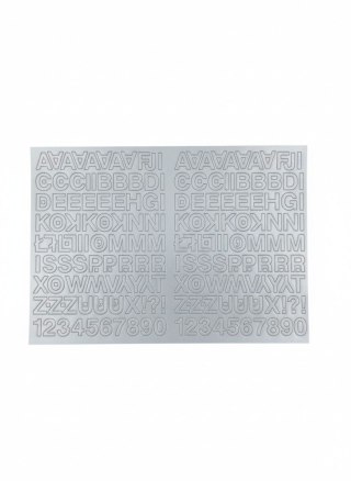 Litery samoprzylepne srebrna Farro