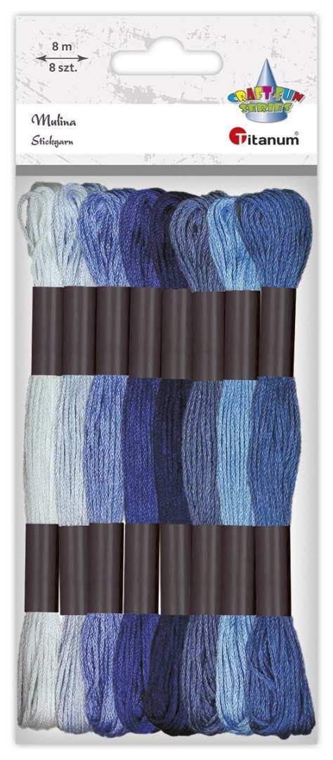 Mulina Craft-Fun Series tonacja niebieska 8 kol. Titanum (21DT0514-1)
