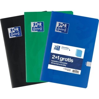 Zeszyt Oxford A5 60 kartek krata 2+1 gratis