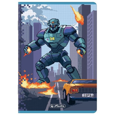 Zeszyt A5 PREMIUM PIXEL FUN 16k. 70g linia podwójna kolorowa Herlitz (400207498)