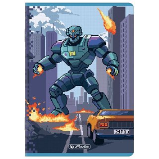 Zeszyt A5 PREMIUM PIXEL FUN 32k. 70g linia podwójna kolorowa Herlitz (400207520)