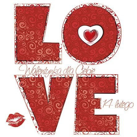 Kartka składana kw Walentynka [mm:] 150x150 Pol-mak (LKW)