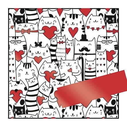 Kartka składana kw Walentynka [mm:] 150x150 Pol-mak (LKW)