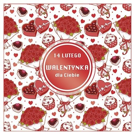 Kartka składana kw Walentynka [mm:] 150x150 Pol-mak (LKW)