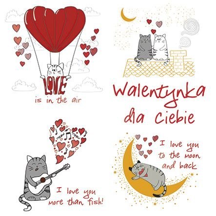 Kartka składana kw Walentynka [mm:] 150x150 Pol-mak (LKW)
