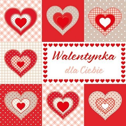 Kartka składana kw Walentynka [mm:] 150x150 Pol-mak (LKW)