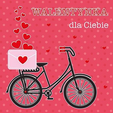 Kartka składana kw Walentynka [mm:] 150x150 Pol-mak (LKW)