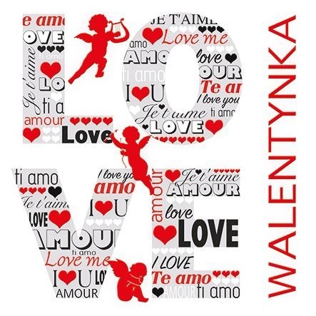 Kartka składana kw Walentynka [mm:] 150x150 Pol-mak (LKW)