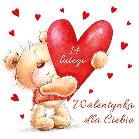 Kartka składana kw Walentynka [mm:] 150x150 Pol-mak (LKW)