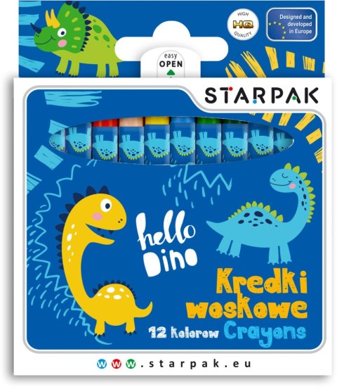 Kredki świecowe Dino 12 kol. Starpak (512004)