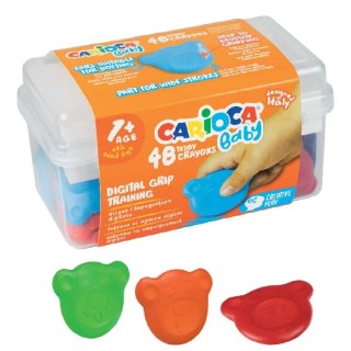 Kredki świecowe Misiaki Baby 42958 48 kol. Carioca (160-2217)