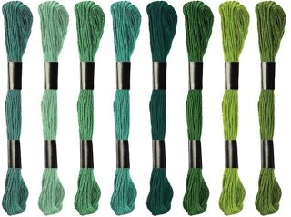 Mulina Craft-Fun Series tonacja zielona 8 kol. Titanum (21DT0514-2)