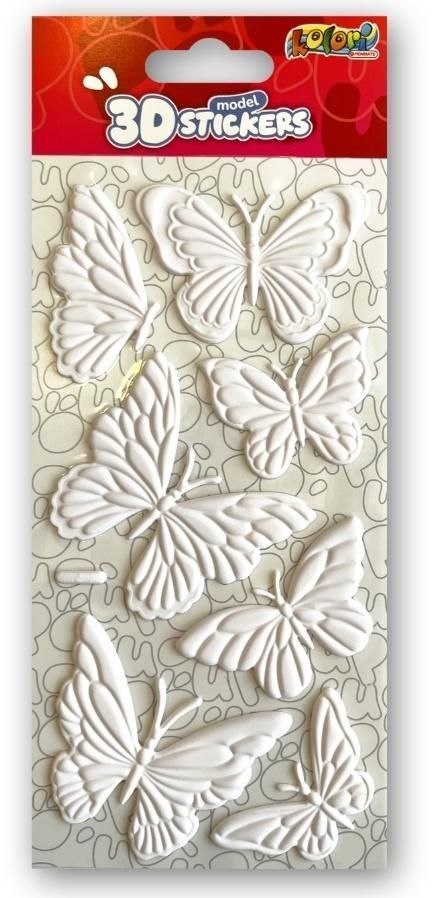 Naklejki świąteczne 3D Model WHITE BUTTERFLIES Tt9327 Penmate (SWP-3708)