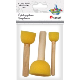 Pędzel Craft-Fun Series gąbka do malowania zestaw 3 szt. Titanum (hsm001)