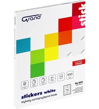 Etykieta samoprzylepna A4 022 biała [mm:] 105x35 Grand (150-1049)