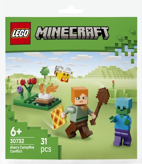 Klocki konstrukcyjne Minecraft Potyczka Alex przy ognisku Lego (30732)