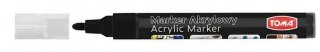 Marker specjalistyczny akrylowy-czarny wkład czarny 2,5mm okrągła końcówka Toma (TO-402)