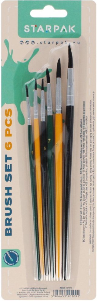 Zestaw pędzli Starpak 6 sztuk (147273)