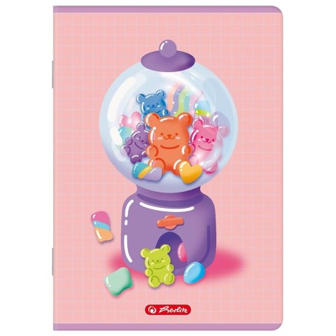 Zeszyt A5 Jelly 16k. 70g linia podwójna kolorowa Herlitz (400206373)