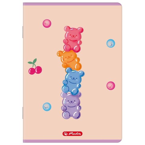 Zeszyt A5 Jelly 16k. 70g linia podwójna kolorowa Herlitz (400206373)