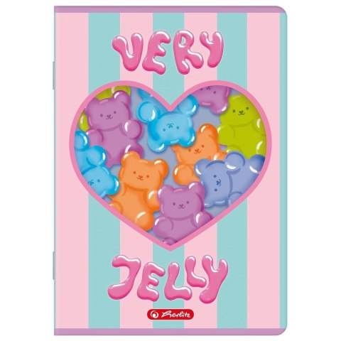 Zeszyt A5 Jelly 16k. 70g linia podwójna kolorowa Herlitz (400206373)
