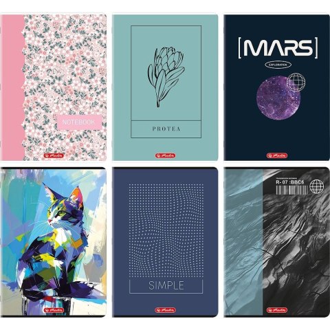 Zeszyt A4 mix 60k. 70g linia Herlitz (400206364)