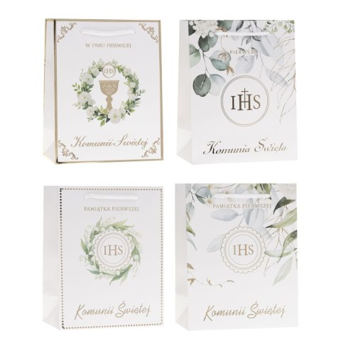 Torba prezentowa A3 Komunia Rozette (T-Komunia-HS-A3 ( 31x40x12))