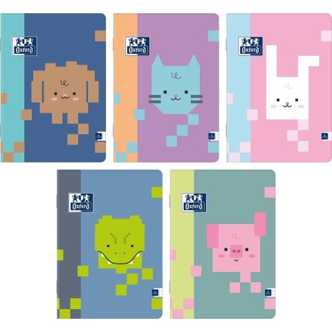 Zeszyt A5 zoo blocks 16k. 90g krata Oxford (400208009)