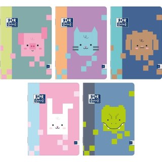 Zeszyt A5 zoo blocks 32k. 90g linia podwójna kolorowa Oxford (400208080)