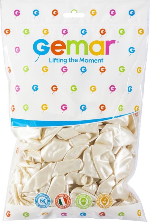 Balon gumowy perłowy metalizowany 100 szt perłowy 260mm 10cal Godan (gm90/28)