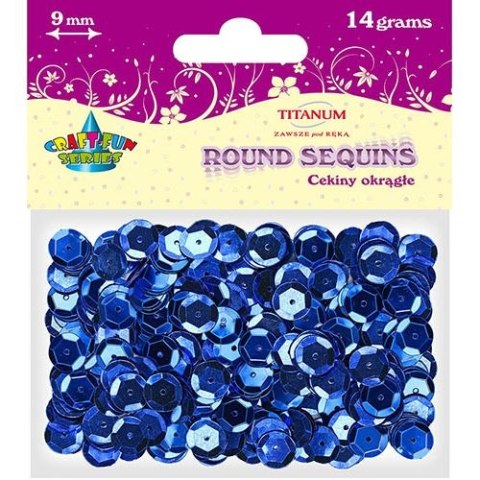 Cekiny Craft-Fun Series okrągłe granatowe 14g Titanum (CM9BL)