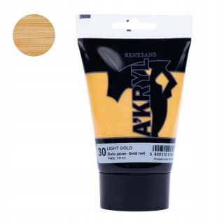 Farba akrylowa kolor: złoty jasny 100ml Renesans (30)