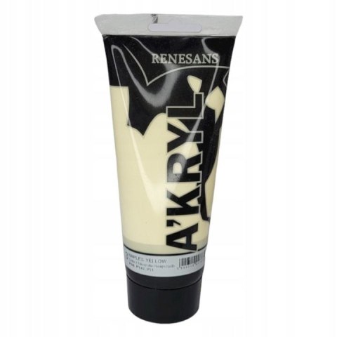 Farba akrylowa kolor: żółty neapolitański 200ml Renesans (03)