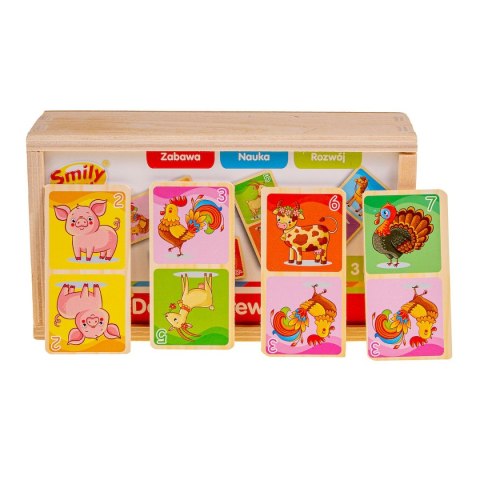 Gra logiczna domino drewniane Smily Play (SPW83591)