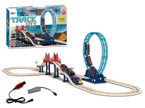 Kolejka zestaw tor z kolejką na baterie, z pętlą i mostem Adar (631458)