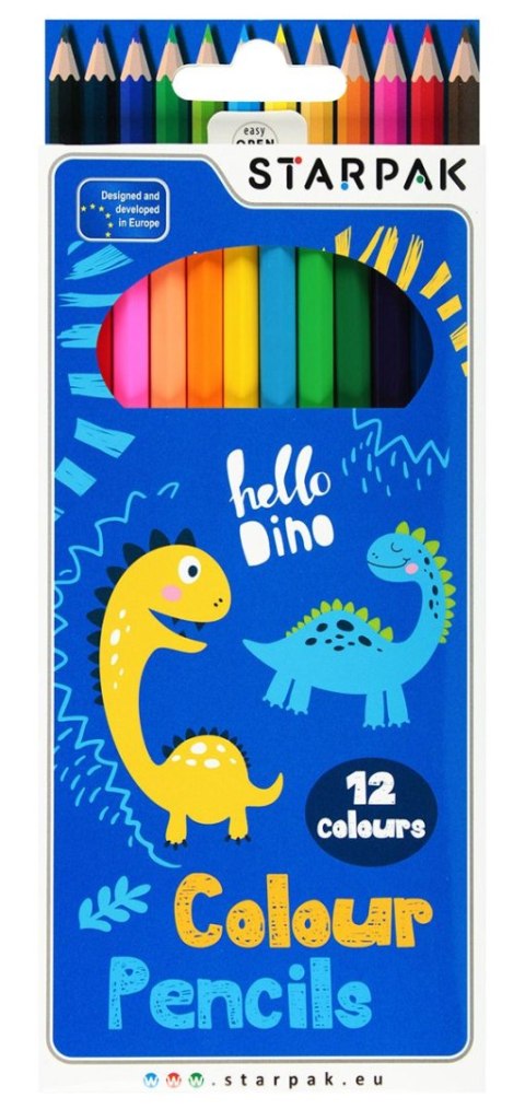 Kredki ołówkowe Dino 12 kol. Starpak (512000)