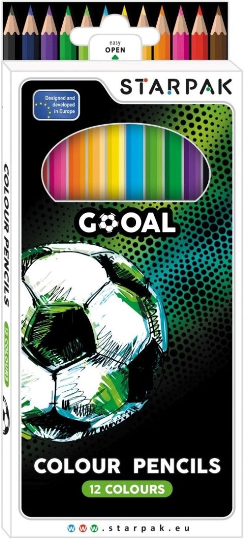 Kredki ołówkowe football 12 kol. Starpak (276561)
