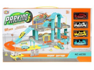 Parking samochodowy dwupoziomowy, 4 auta, 91 części Adar (554801)