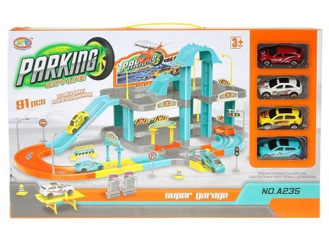 Parking samochodowy dwupoziomowy, 4 auta, 91 części Adar (554801)