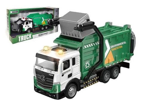 Śmieciarka metalowe, światła, podnoszony kontener Adar (631489)