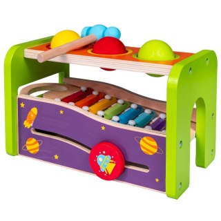 Zabawka edukacyjna Przybijanka drewniana z cymbałkami Smily Play (SPW83694)