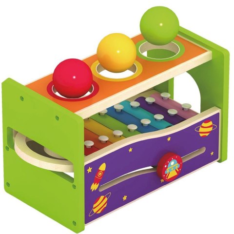Zabawka edukacyjna Przybijanka drewniana z cymbałkami Smily Play (SPW83694)