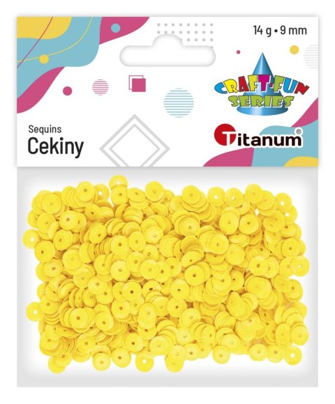 Cekiny Craft-Fun Series okrągłe żółte 14g Titanum (LO60)