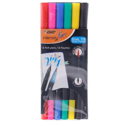 Cienkopis INTENSITY wkład mix mixmm 6kol. Bic (989694)