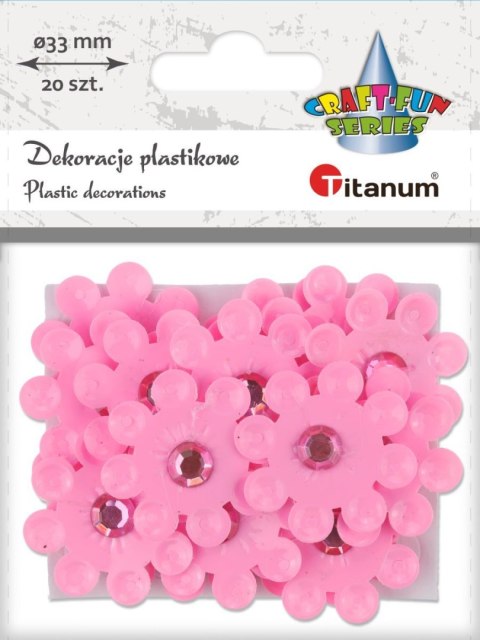 Kwiaty Craft-Fun Series samoprzylepne Titanum (2324043-pink)