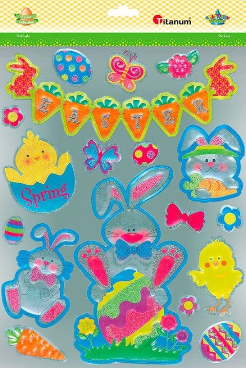 Naklejka (nalepka) Craft-Fun Series foliowa Wielkanoc maxi Titanum (TZL01)